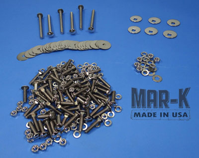 100201 - Bolt Kits Unpolished Stainless for Standard Angles, Bed Strips and Bed Wood with Standard Mounting Holes