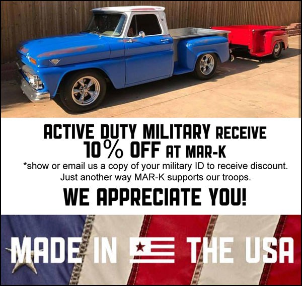 Active duty military receive 10% off at MAR-K