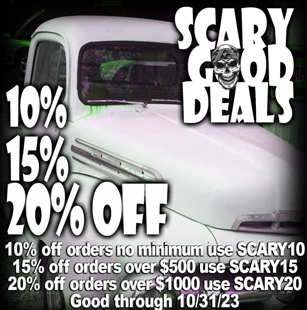 SCARY GOOD DEALS like up to 20% off! Good until 10/31/23