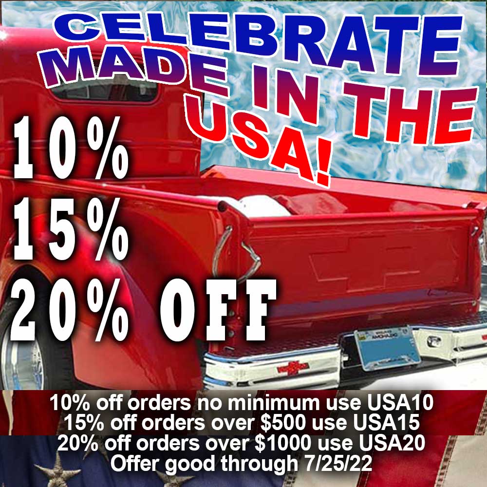 Celebrate with 10-15-20% off MADE in the USA truck parts by MAR-K through 7/25/22! 