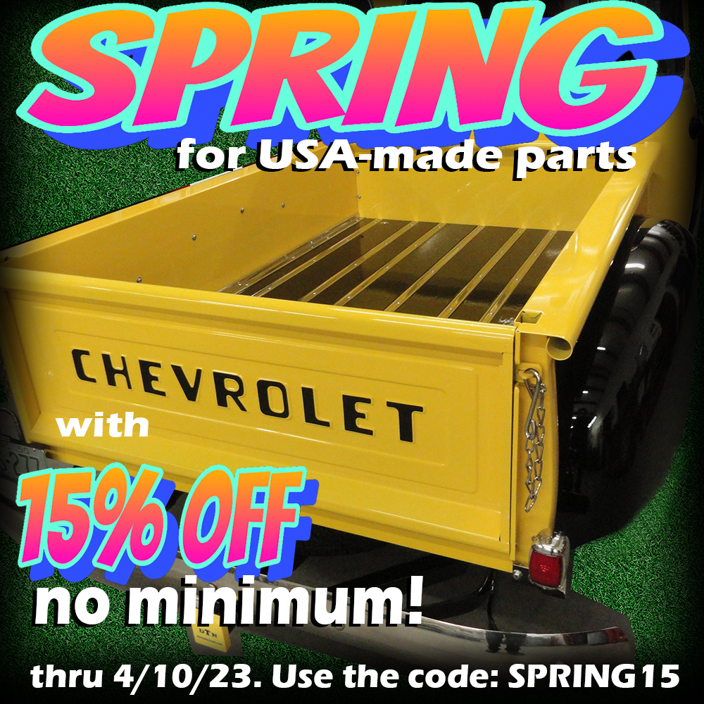 SPRING for NEW PARTS and get 15% off no minimum